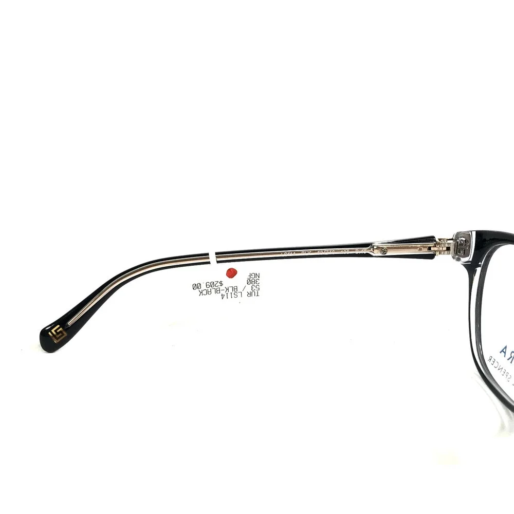 Tura by Lara Spencer Eyeglasses Frame LS114 BLK Black on Clear Cat Eye 53-16-135